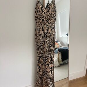 Black and Gold prom Dress